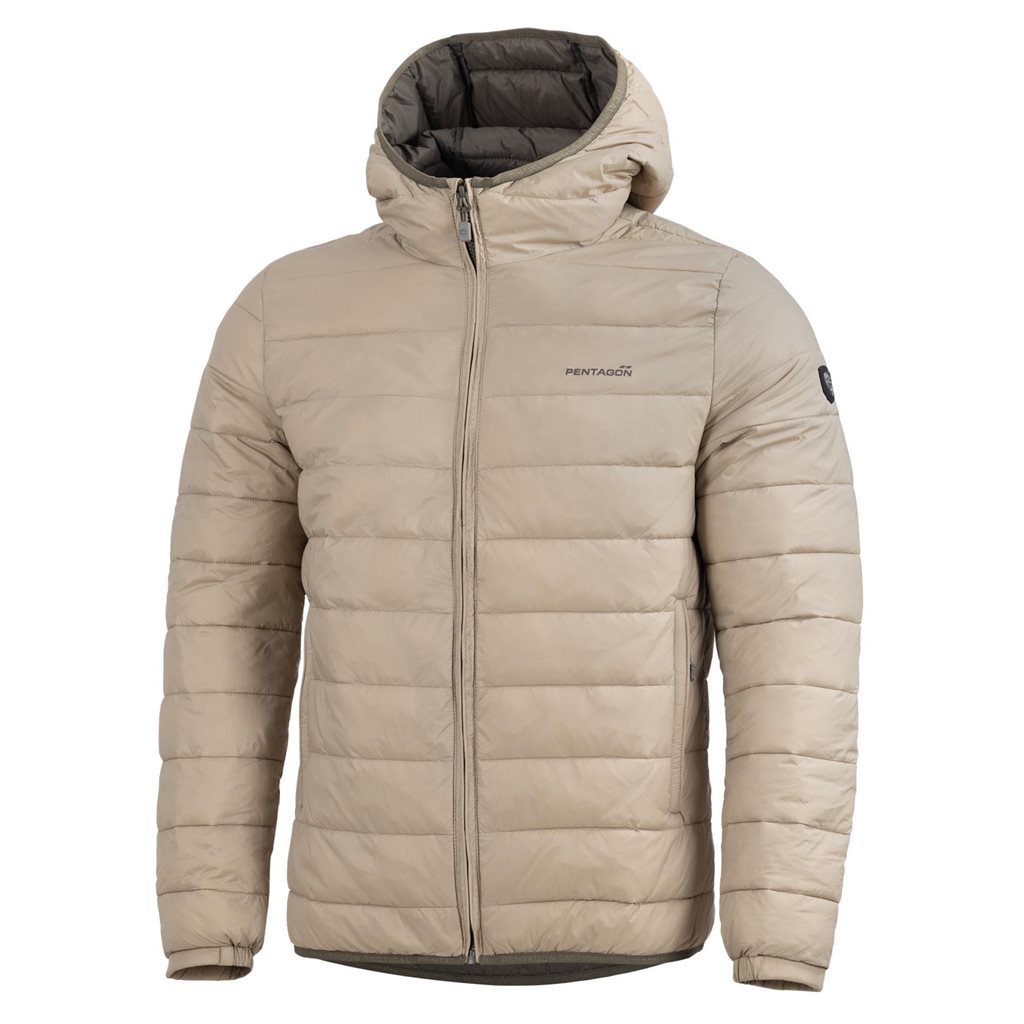 Bunda s kapucí AURORA 2.0 PUFFER HOODED KHAKI vel. L