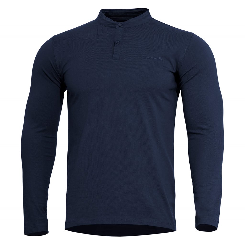 Levně Triko ROMEO HENLEY 2.0 dlouhý rukáv MIDNIGHT BLUE