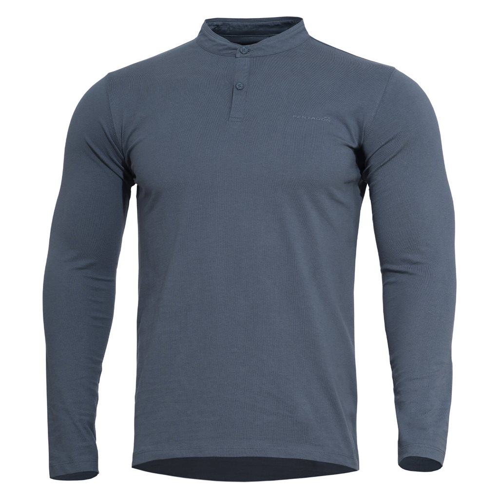 Levně Triko ROMEO HENLEY 2.0 dlouhý rukáv CHARCOAL BLUE