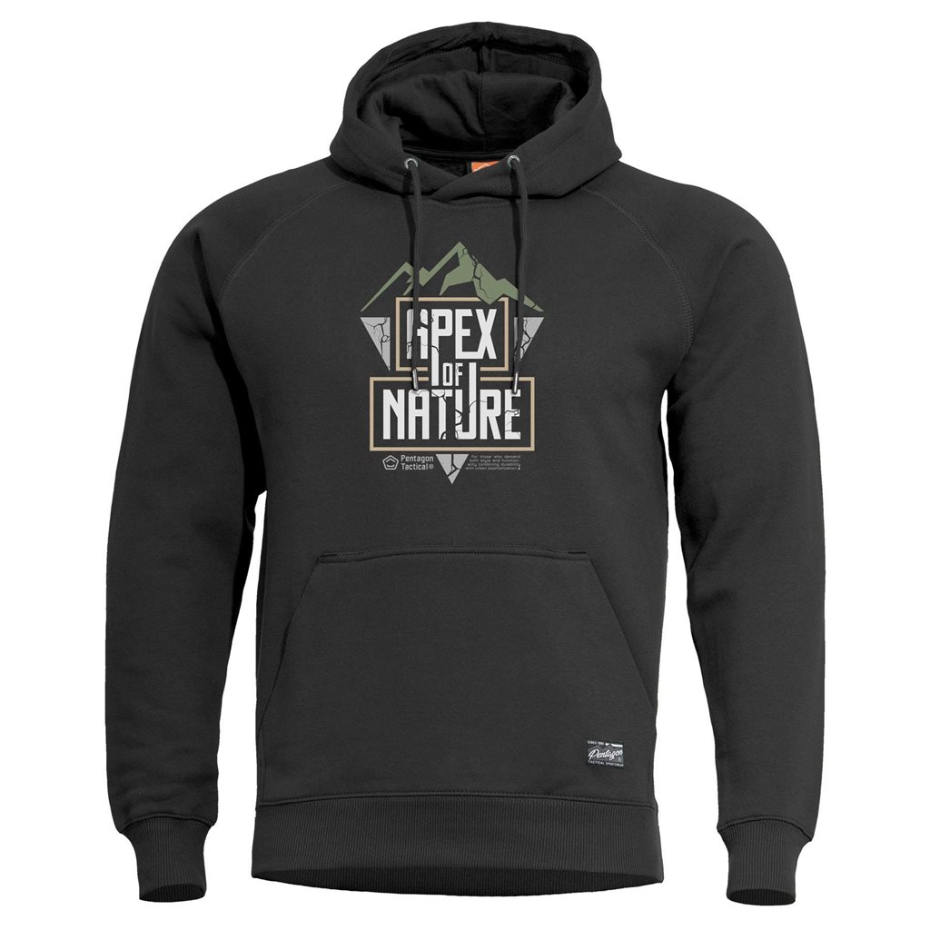 Mikina PHAETON APEX OF NATURE s kapucí ČERNÁ vel. 3XL