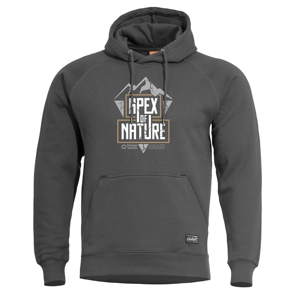 Mikina PHAETON APEX OF NATURE s kapucí ŠEDÁ vel. 3XL
