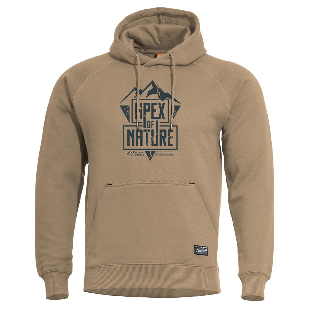 Mikina PHAETON APEX OF NATURE s kapucí TAN BROWN vel. 3XL