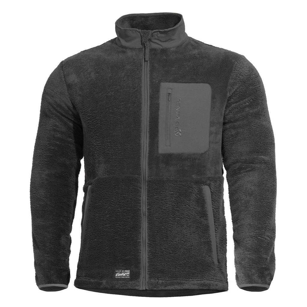 Levně Mikina GRIZZLY FULL-ZIP ČERNÁ