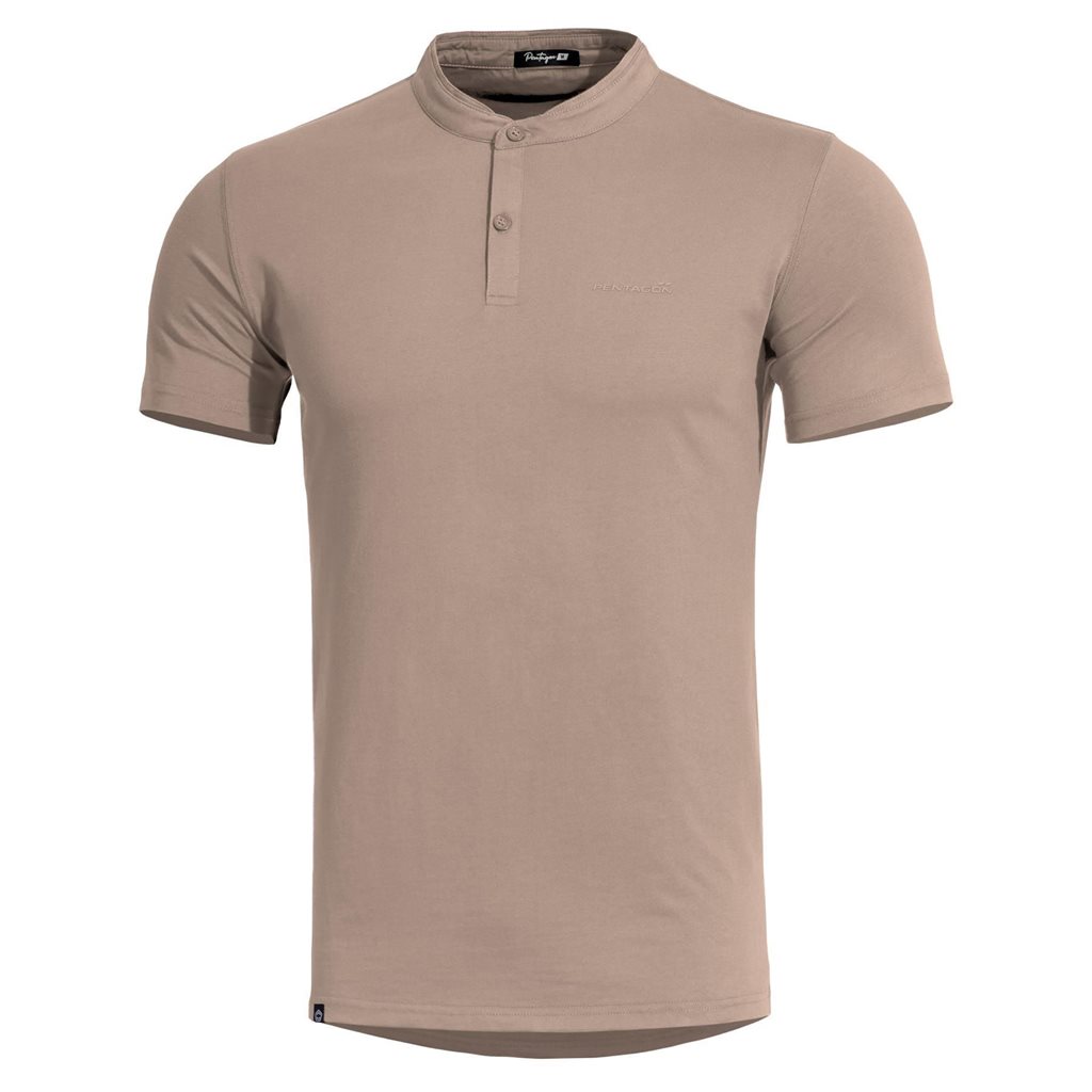 Levně Triko ROMEO HENLEY 2.0 krátký rukáv KHAKI - PÍSKOVÁ