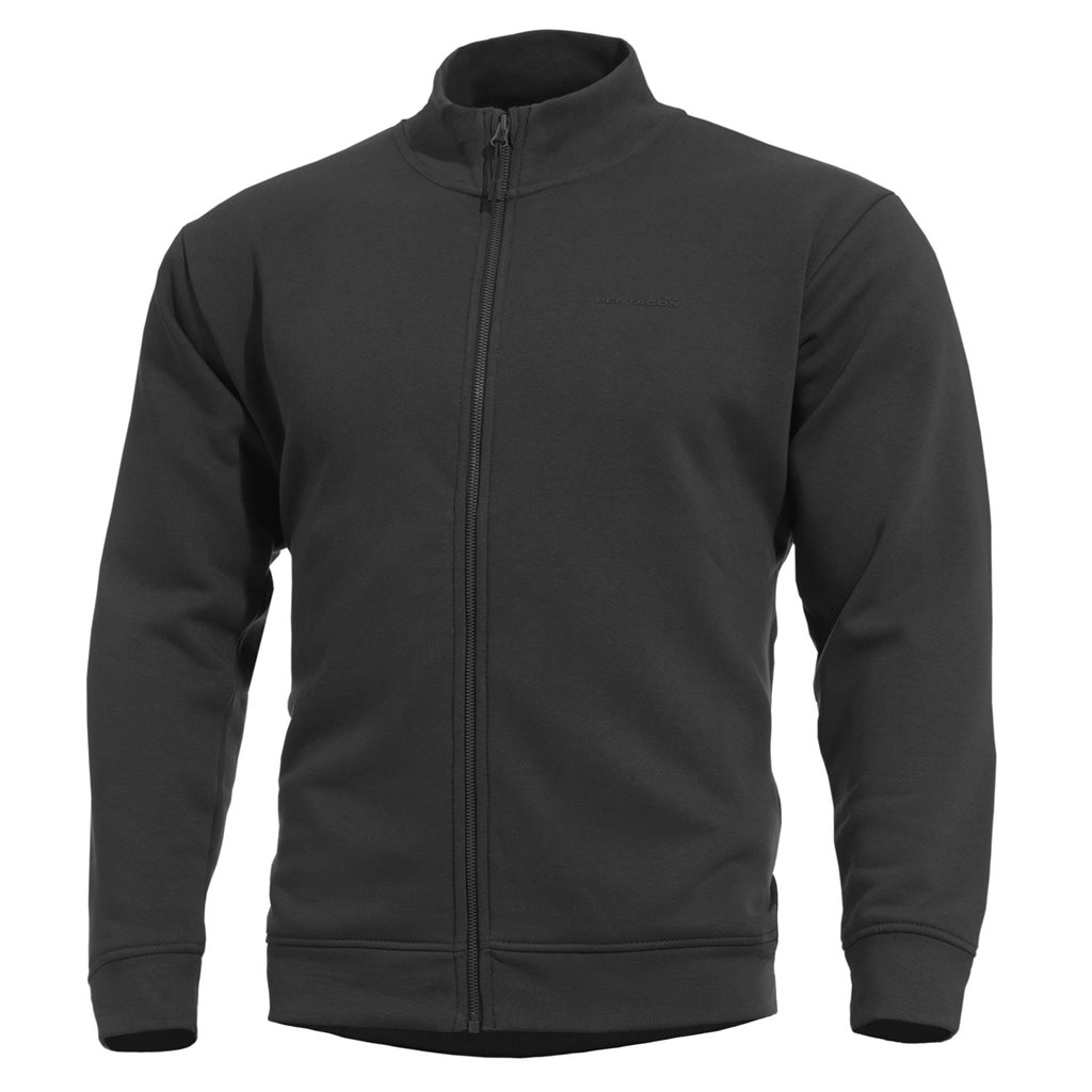 Levně Mikina HIGHNECK se zipem ČERNÁ