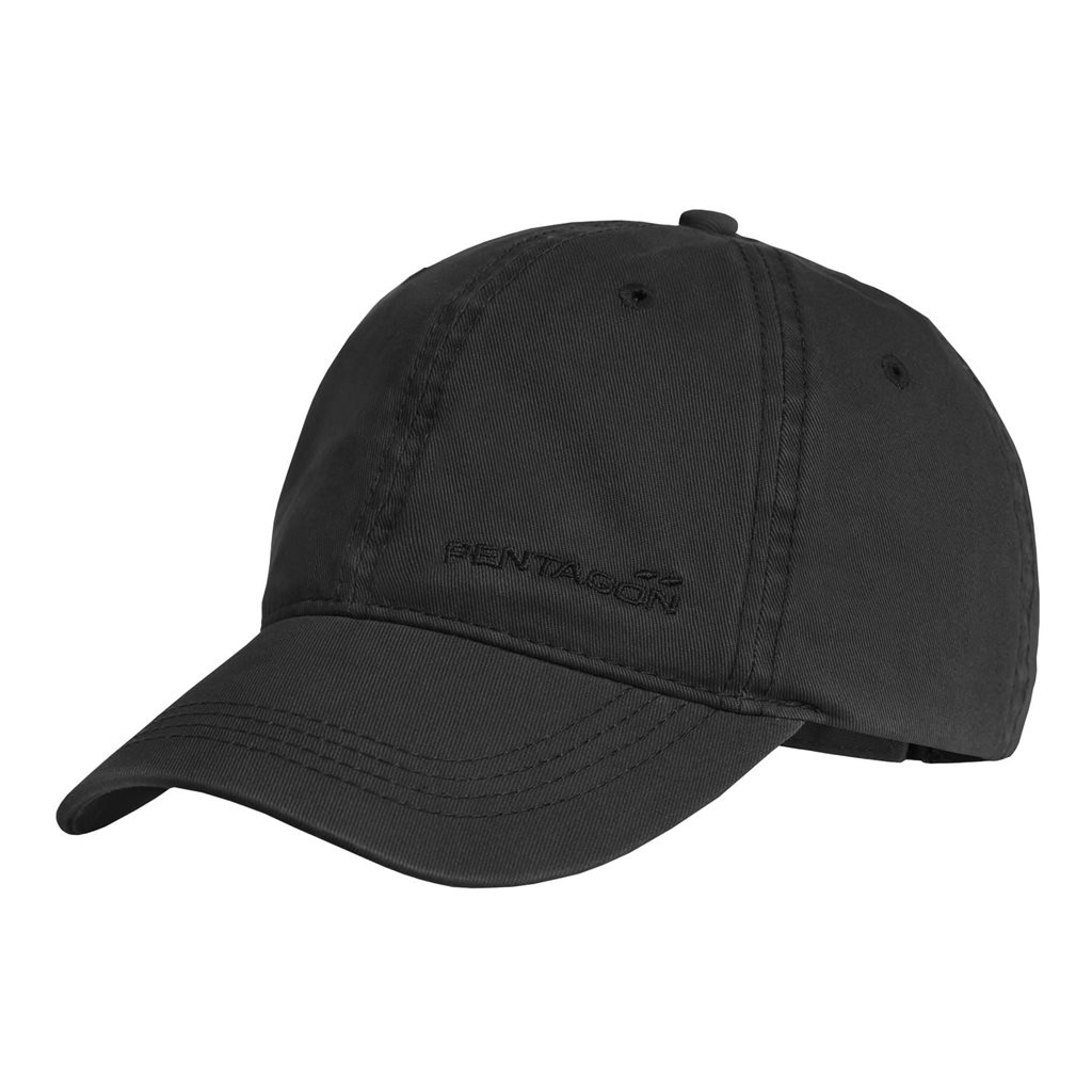Levně Čepice bavlněná MIKE TWILL BB CAP výšivka PENTAGON ČERNÁ
