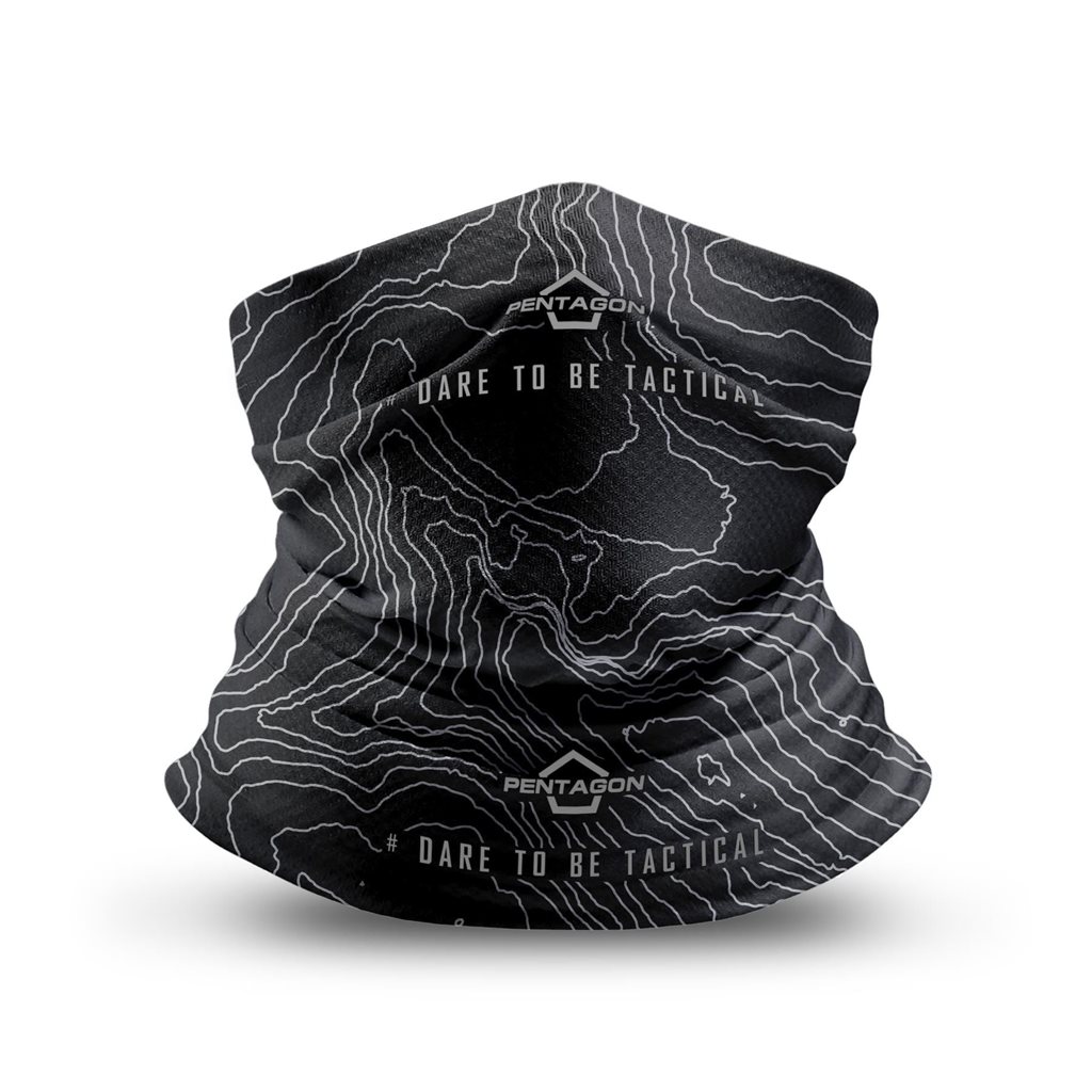 Levně PENTAGON nákrčník SKIRON TOPOGRAPHIC anatomicky tvarovaný ČERNÝ