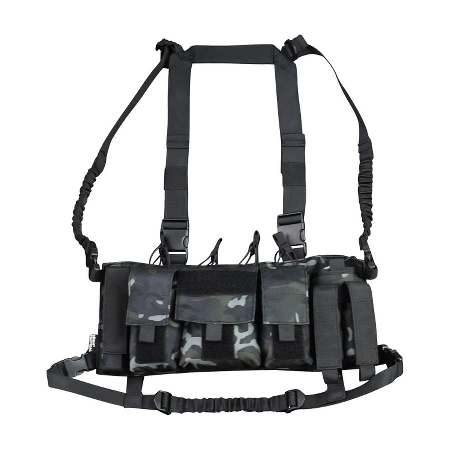 Levně KOMBAT vesta taktická TROJAN CHEST RIG BTP BLACK