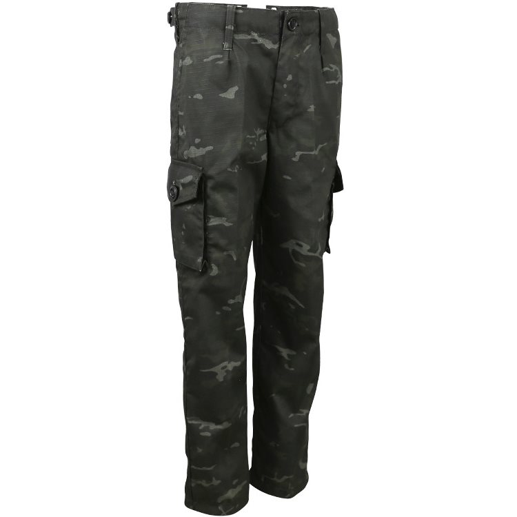 Levně Kalhoty dětské maskování BTP BLACK