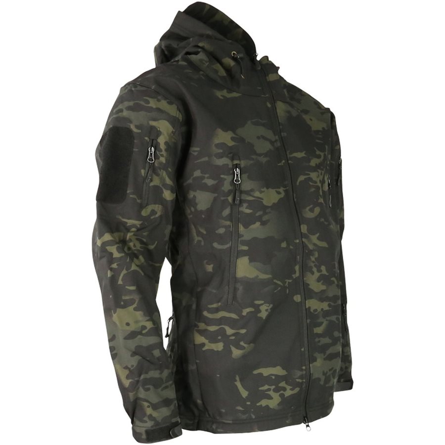 Levně Bunda softshell TACTICAL PATRIOT maskování BTP BLACK