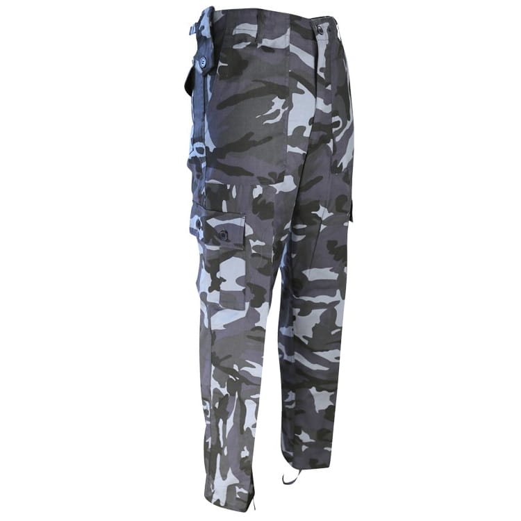 Levně Kalhoty britské KOMBAT MIDNIGHT BLUE CAMO