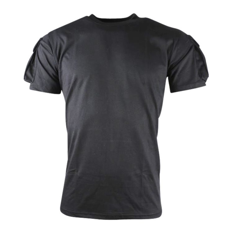 Levně Triko TACTICAL VELCRO krátký rukáv ČERNÉ