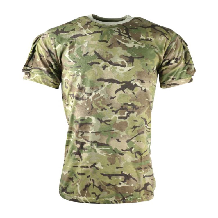 Levně Triko TACTICAL VELCRO krátký rukáv BTP