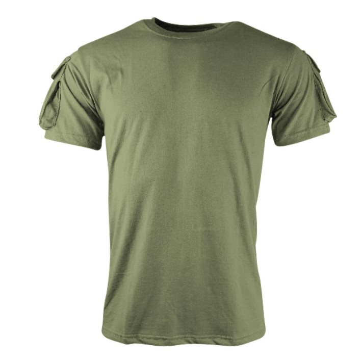 Levně Triko TACTICAL VELCRO krátký rukáv ZELENÉ