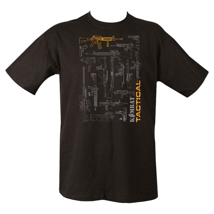 Levně Triko TACTICAL GUN bavlněné ČERNÉ
