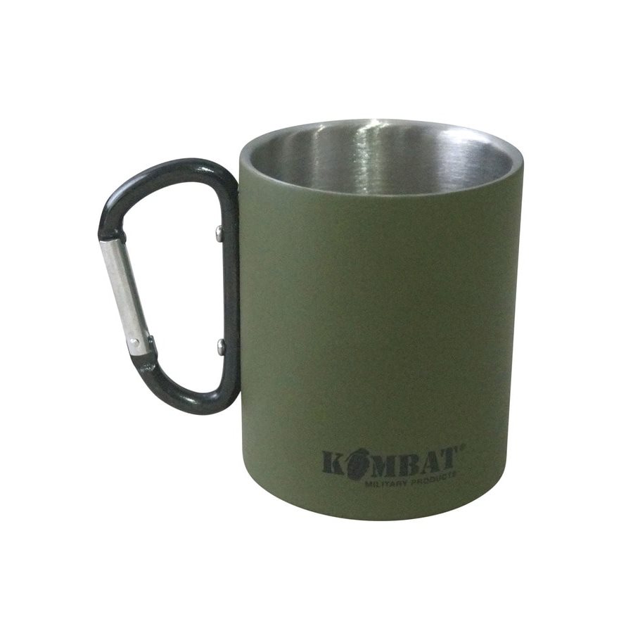 Levně KOMBAT hrnek CARABINER dvoustěnný ZELENÝ