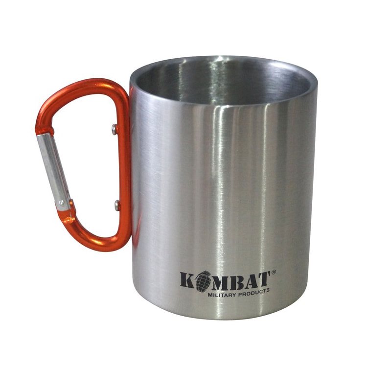 Levně KOMBAT hrnek CARABINER dvoustěnný NEREZ OCEL