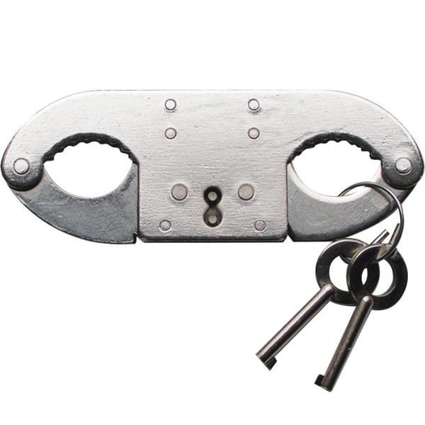 Levně KOMBAT pouta na palce DOUBLE LOCK nerezová