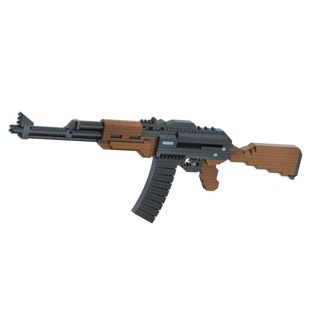 Levně Stavebnice samopalu AK47 Mini Block 628 dílků