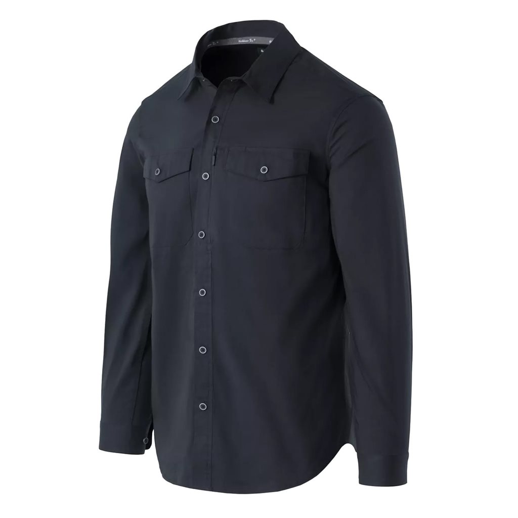 Levně Košile COVERT dlouhý rukáv WASHED BLACK