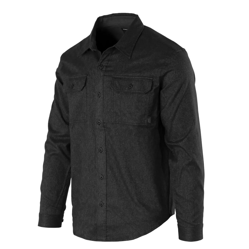 Levně Košile GREYMAN dlouhý rukáv OLD BLACK DENIM