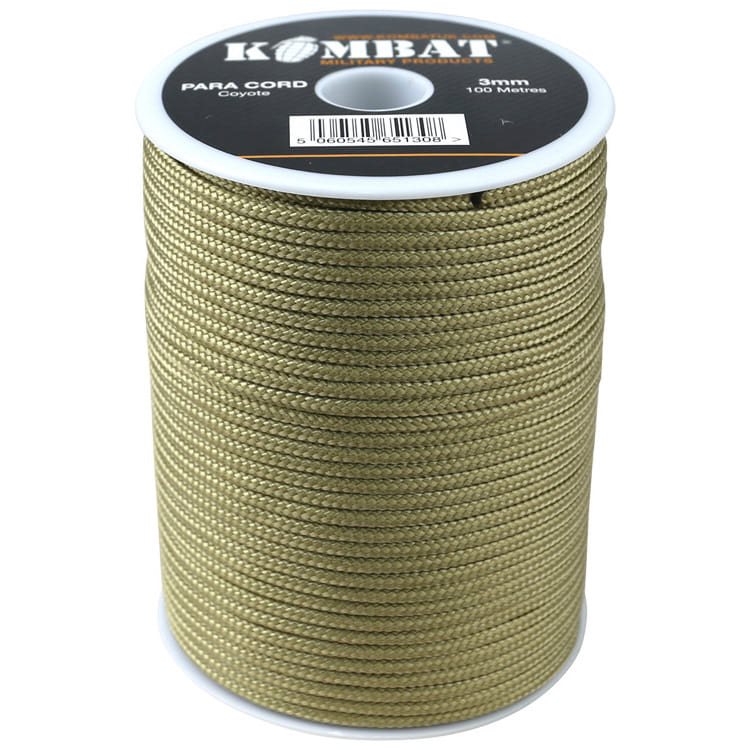 Levně KOMBAT šňůra PARA CORD ø 3 mm / 100 m COYOTE