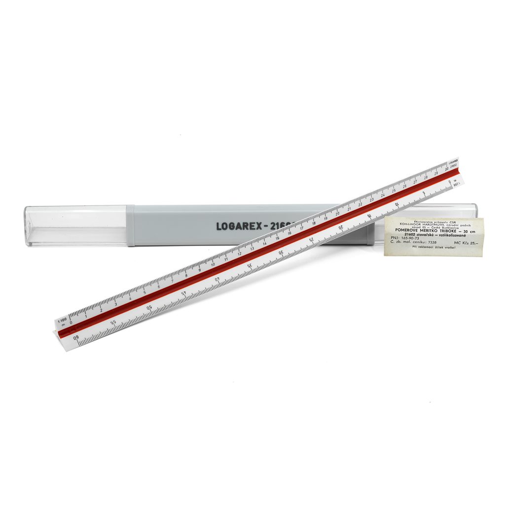 Levně Pravítko poměrové měřítko tříboké 30cm LOGAREX 21602