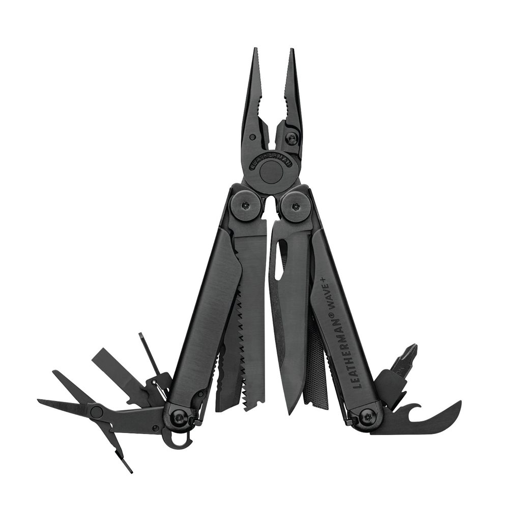 Levně Leatherman kleště MULTITOOL multifunkční skládací WAVE PLUS ČERNÉ