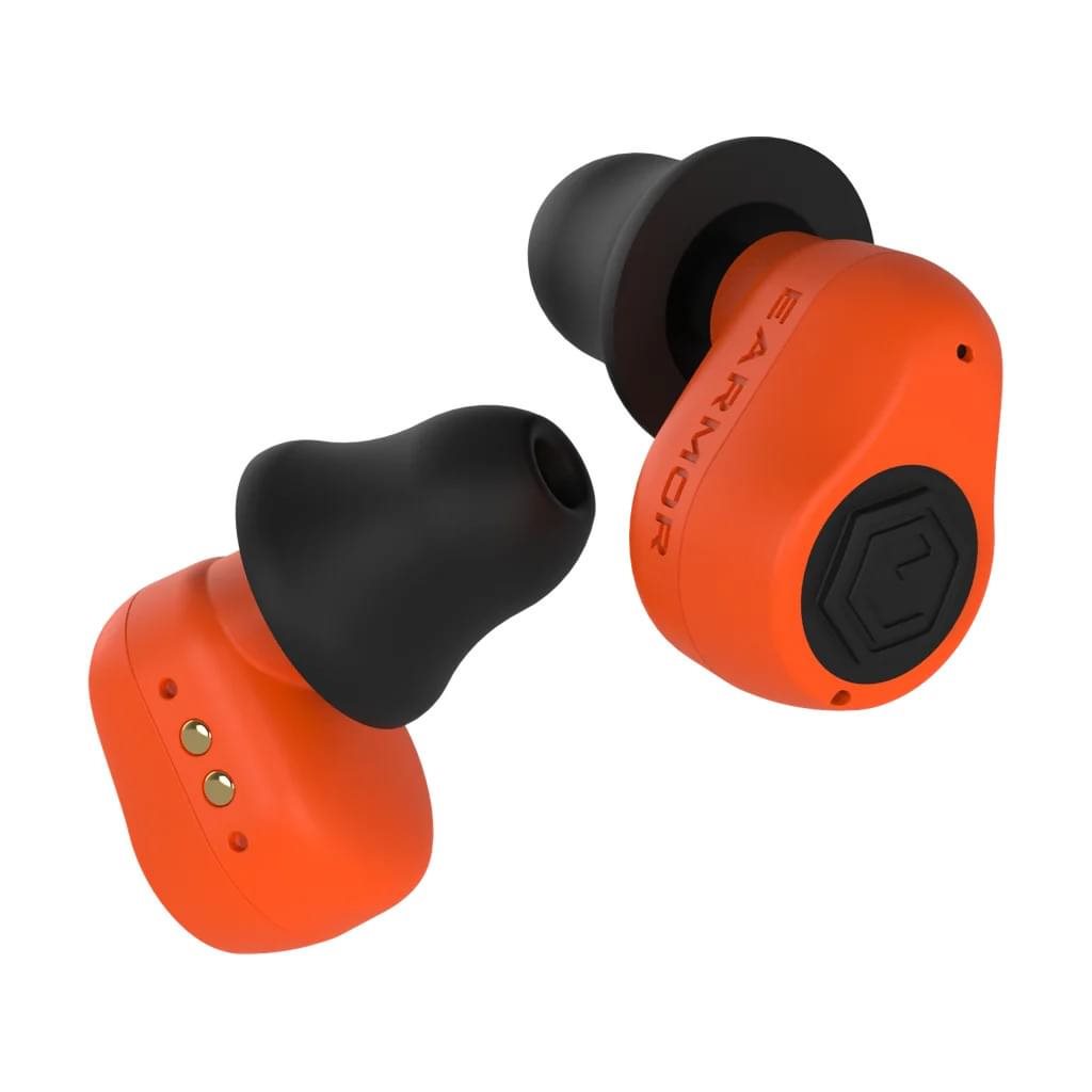 Špunty do uší elektronické M23T AI ASISTENT s BlueTooth ORANŽOVÉ