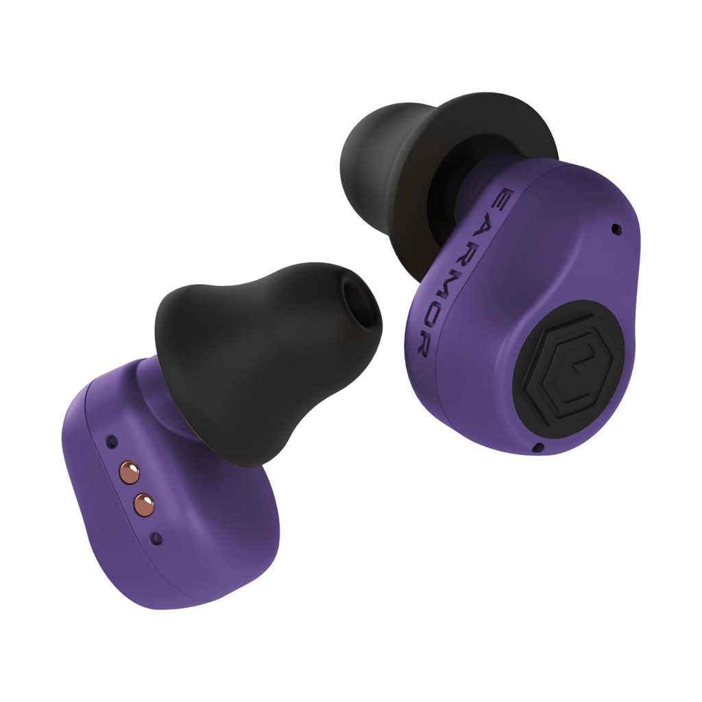 Špunty do uší elektronické M23T AI ASISTENT s BlueTooth FIALOVÉ