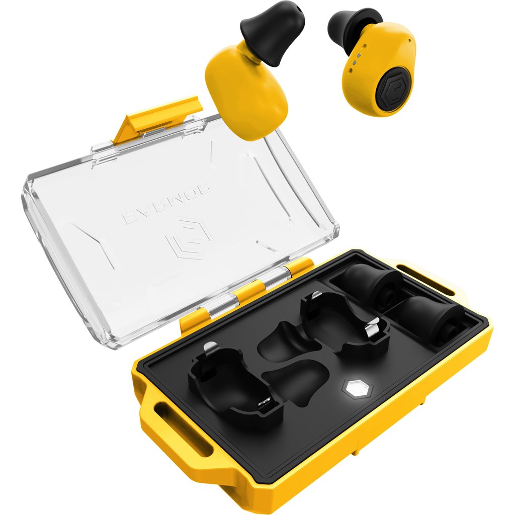 Špunty do uší elektronické M23T AI ASISTENT s BlueTooth ŽLUTÉ