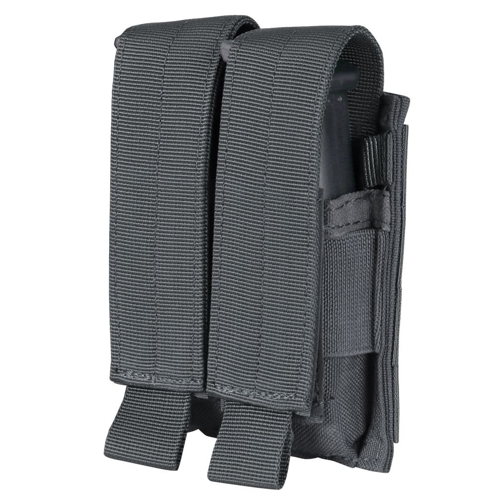 Levně CONDOR OUTDOOR sumka MOLLE dvojitá na zásobník M9 ŠEDÁ