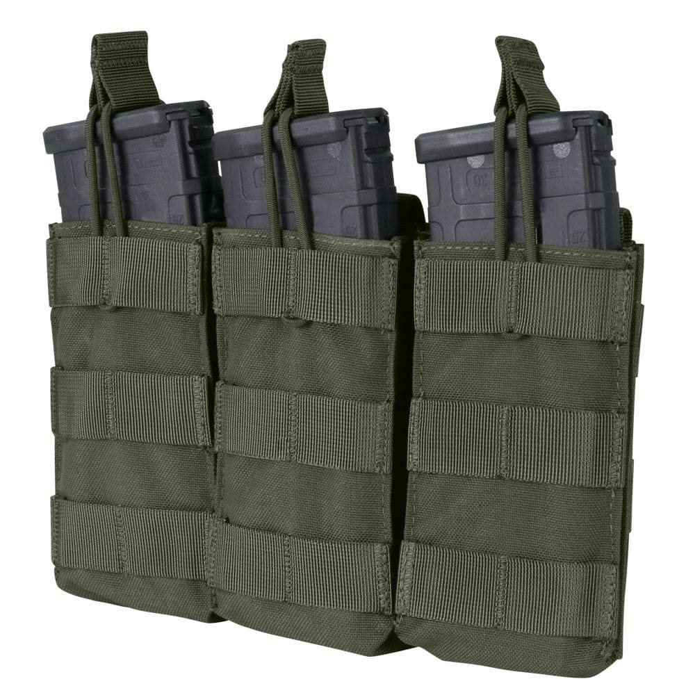 Levně CONDOR OUTDOOR sumka MOLLE trojitá na zásob. 3xM4 otevřená RANGER GREEN
