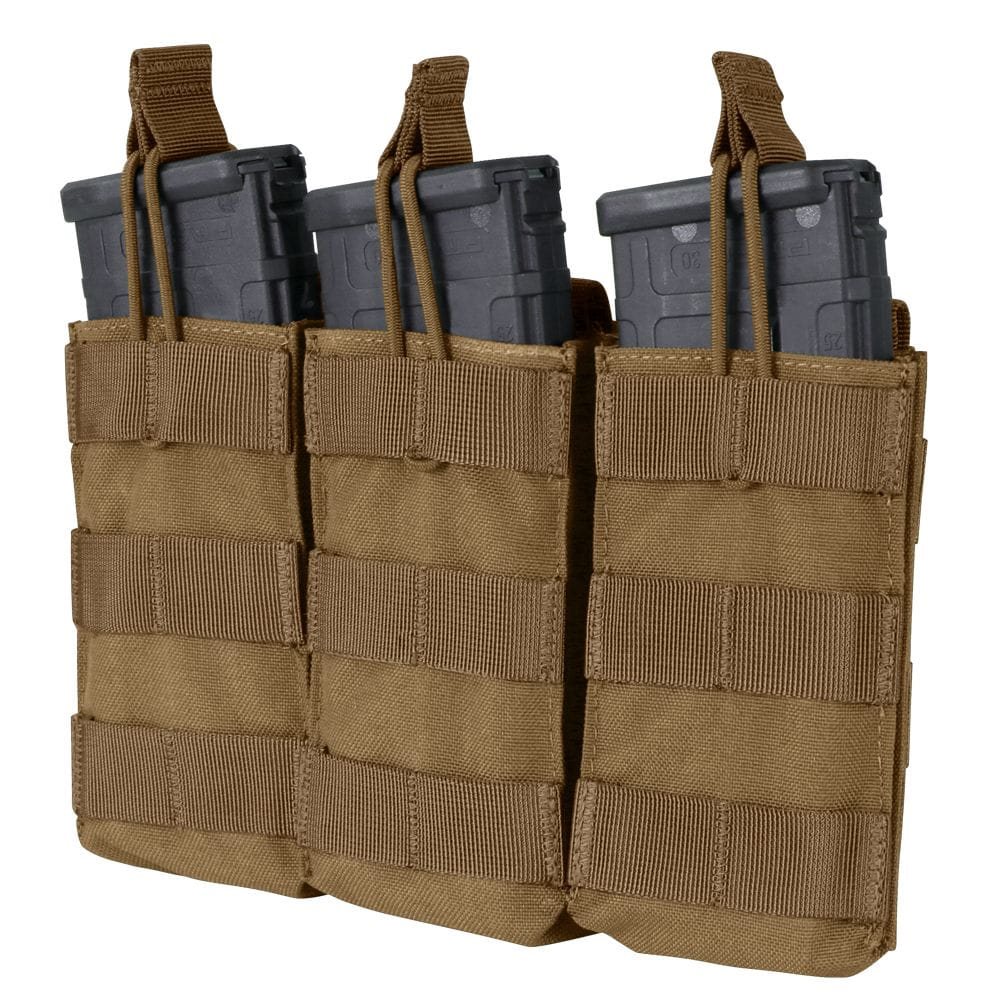 Levně CONDOR OUTDOOR sumka MOLLE trojitá na zásob. 3xM4 otevřená COYOTE