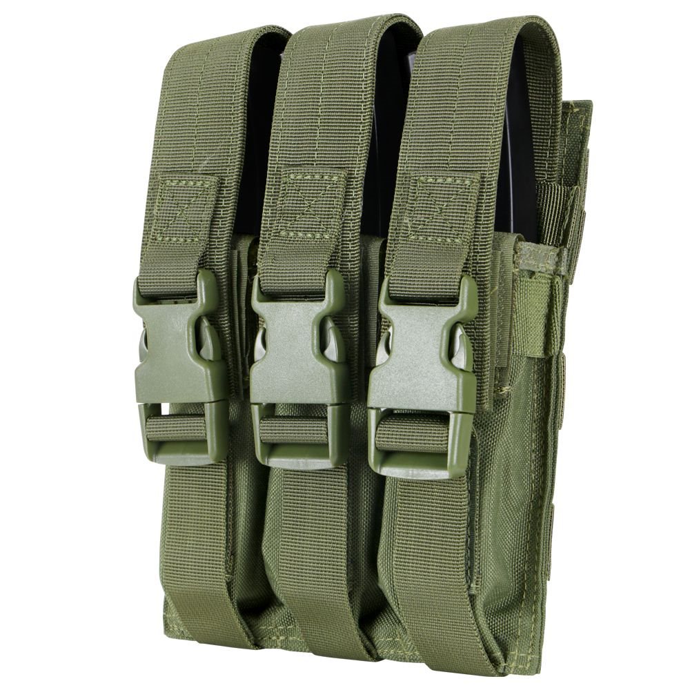 Levně CONDOR OUTDOOR sumka MOLLE trojitá na zásobníky MP5 ZELENÁ