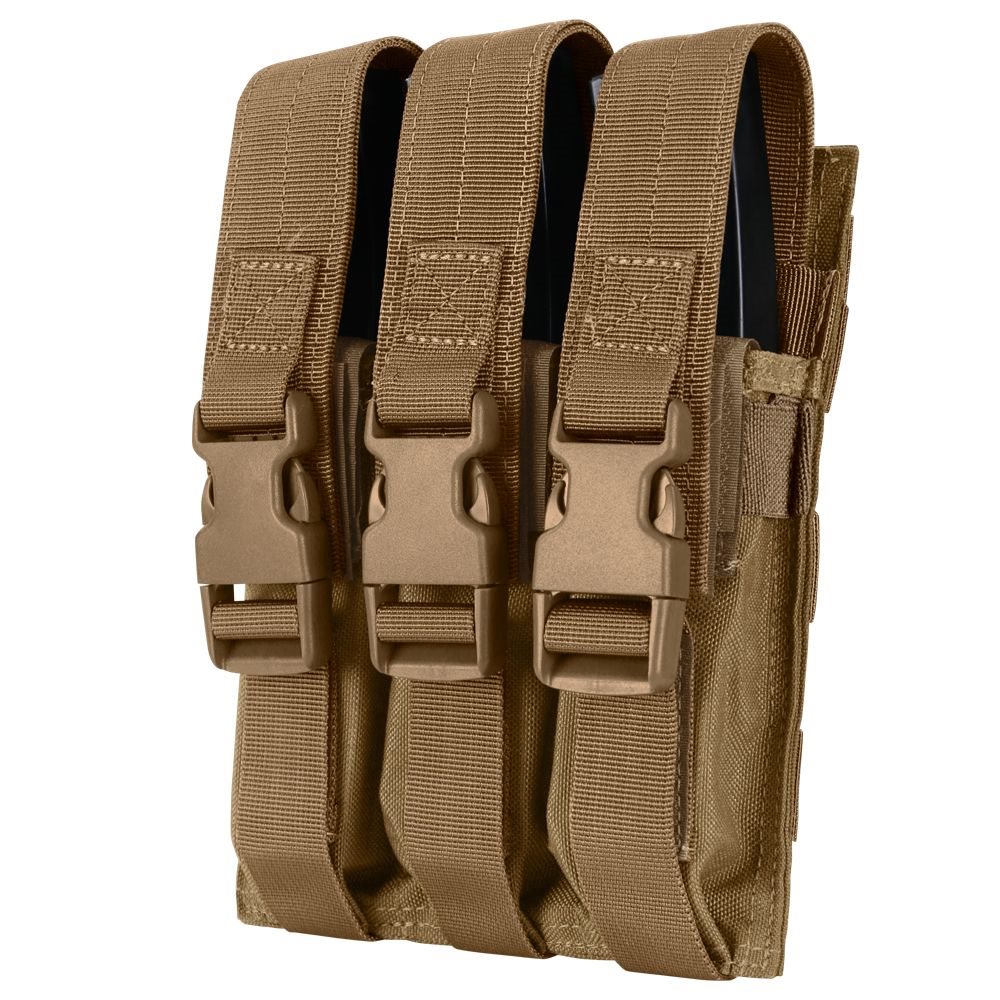 Levně CONDOR OUTDOOR sumka MOLLE trojitá na zásobníky MP5 COYOTE BROWN
