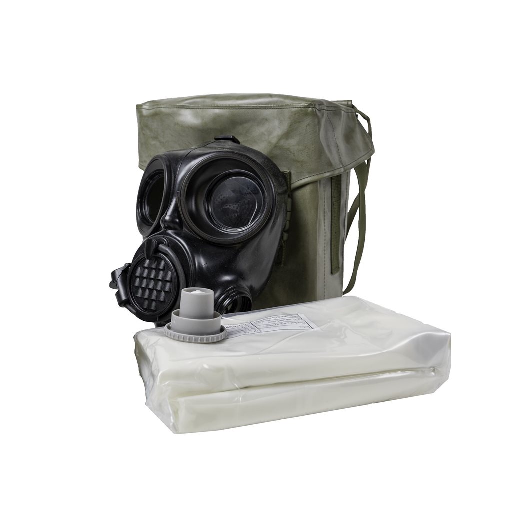 Levně Maska plynová OM-90 + oblek JP-90 v použité brašně