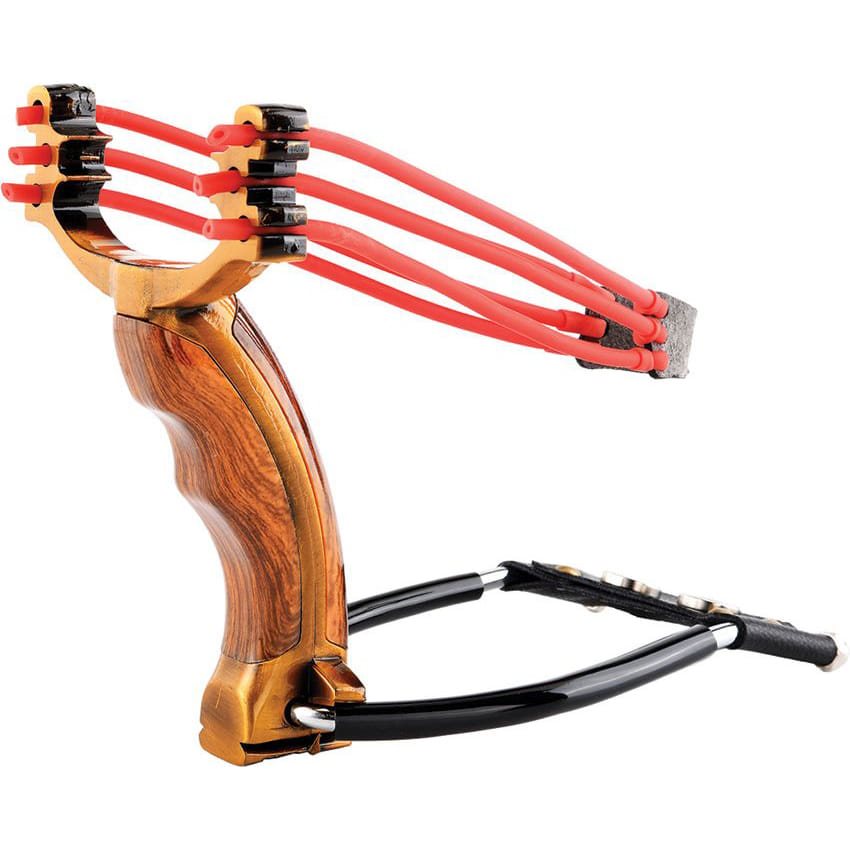 Levně Prak BALLISTA 18 rukojeť DŘEVO