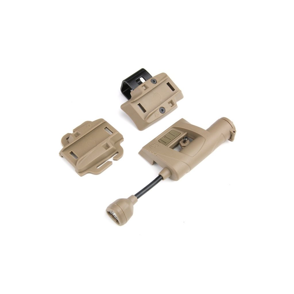 Svítilna na helmu CHARGE MPLS 3 barvy + IR LED KHAKI