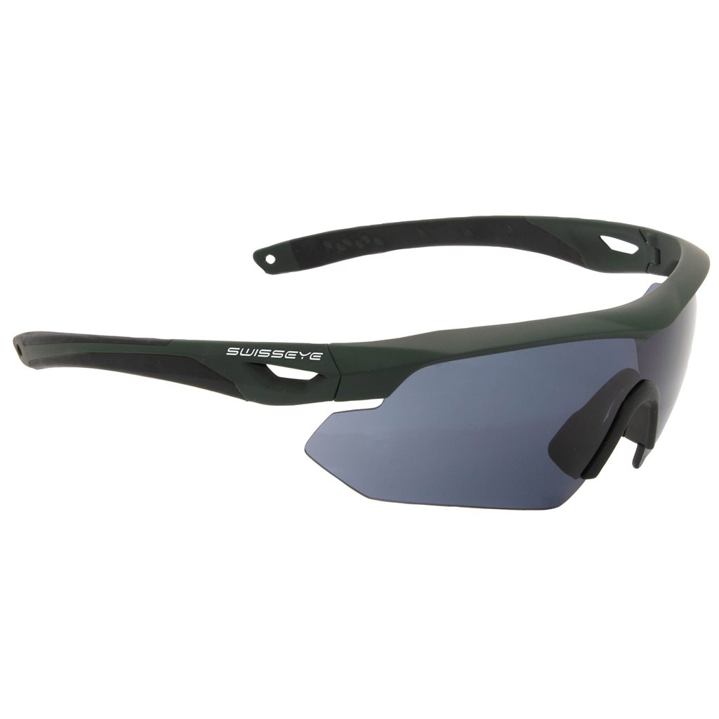 Levně SWISS EYE brýle lehké střelecké Nighthawk 3 skla ZELENÝ rám