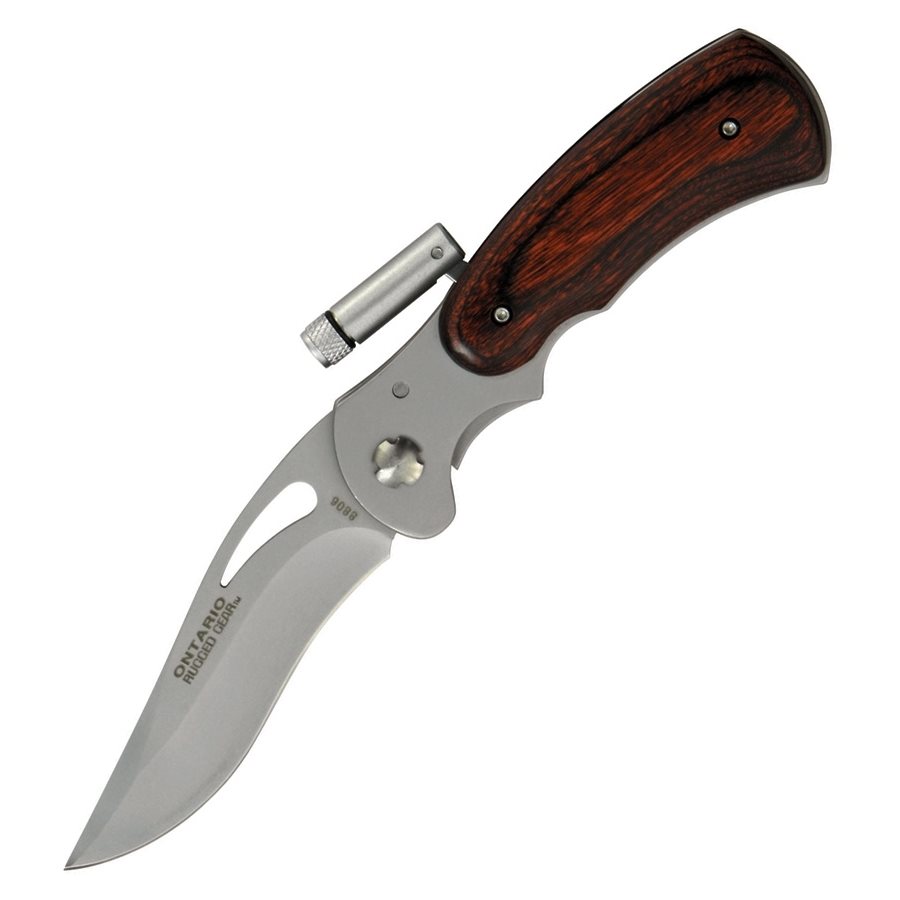 Levně Ontario Knife Company nůž zavírací TEAR DROP se svítilnou