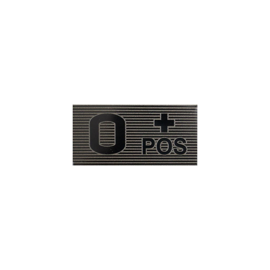 Levně DIRECT ACTION nášivka IR krevní skupina VELCRO 0 + POS ČERNO/ZELENÁ