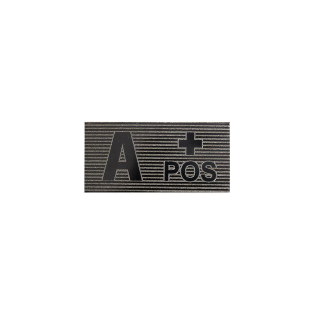 Levně DIRECT ACTION nášivka IR krevní skupina VELCRO A + POS ČERNO/ZELENÁ
