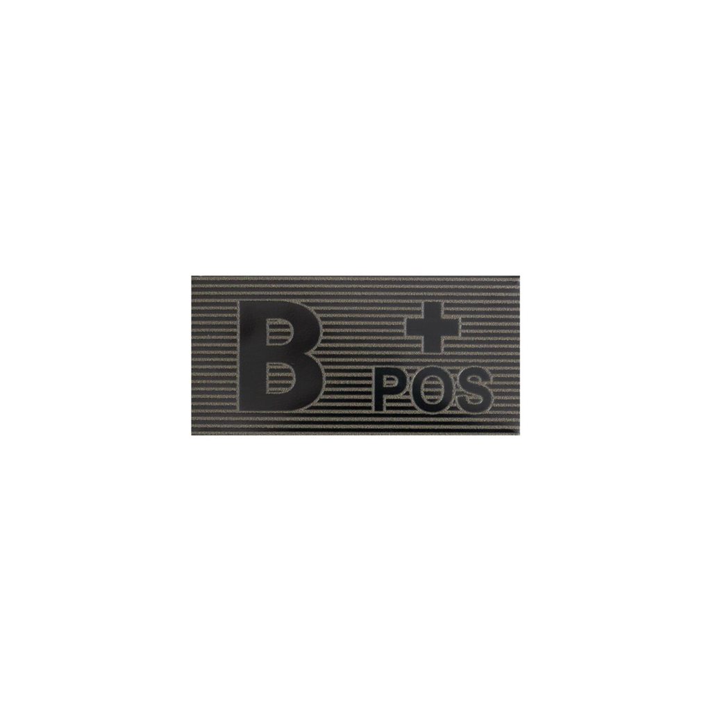Levně DIRECT ACTION nášivka IR krevní skupina VELCRO B + POS ČERNO/ZELENÁ