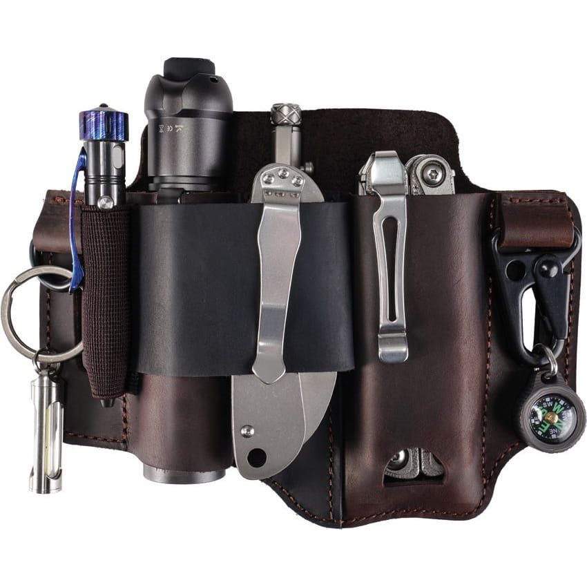 Levně Pouzdro opaskové PJ36 Multi Tool KOŽENÉ HNĚDÉ