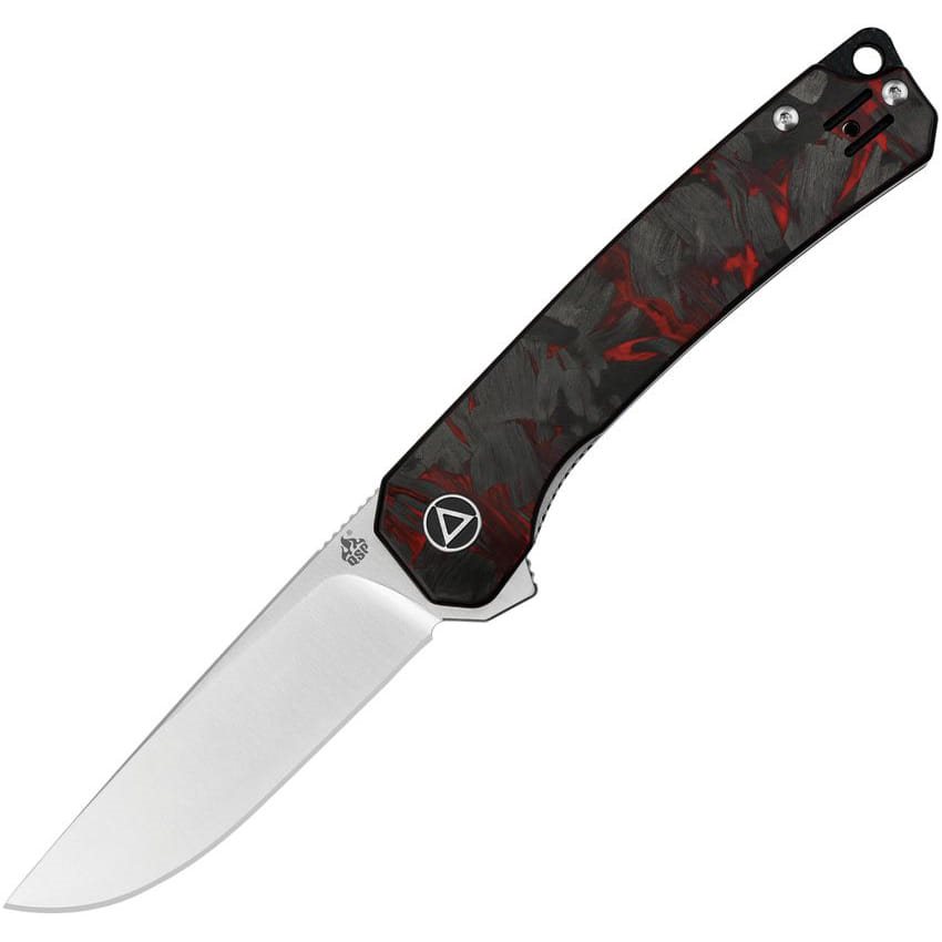 Levně QSP nůž zavírací OSPREY hladké ostří G10/CF ČERNÝ/ČERVENÝ