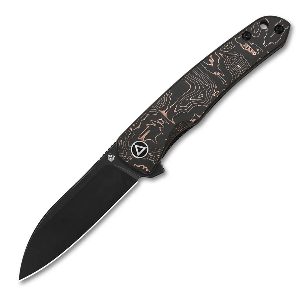 Levně QSP nůž zavírací OTTER hladké ostří Copper Foil/CF ČERNÝ
