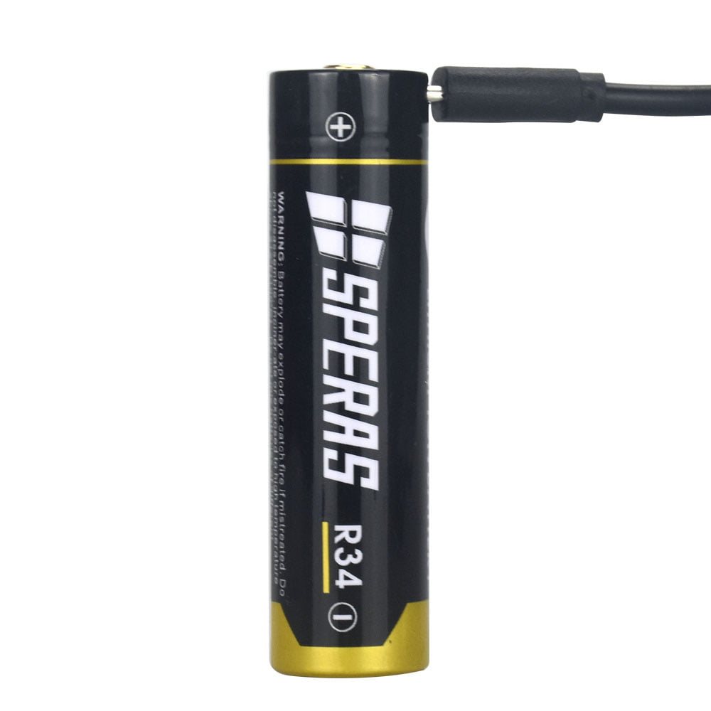 Levně SPERAS baterie dobíjecí R34 3400 mAh micro USB typ 18650