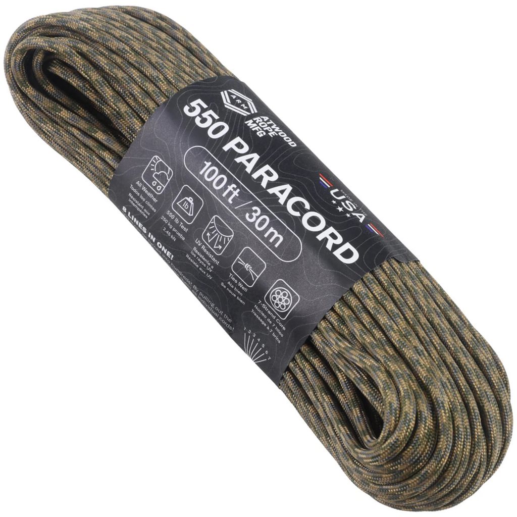 Levně Šňůra PARACORD nylon 550LB ø 4 mm / 30 m Atwood Multicam