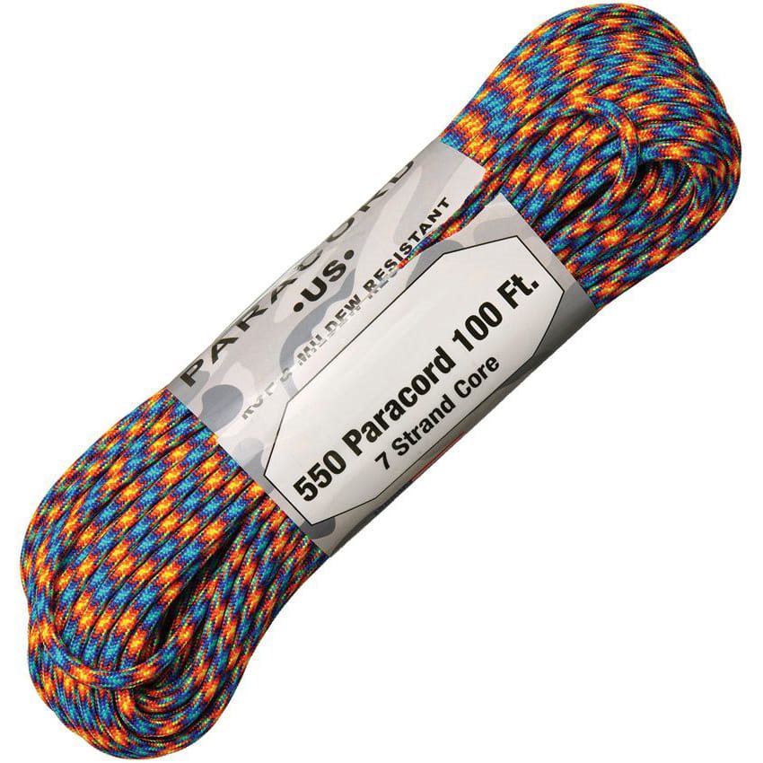 Levně Šňůra PARACORD nylon 550LB ø 4 mm / 30 m OHEŇ A LED